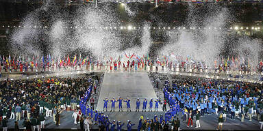 Bombast-Show zum Olympia-Abschluss