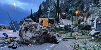 Massiver Felssturz am Gardasee