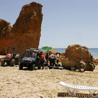 Felssturz am Urlauberstrand