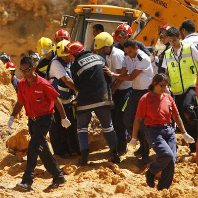 Felssturz am Urlauberstrand