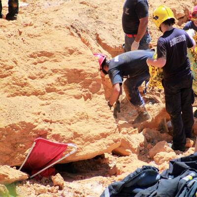 Felssturz am Urlauberstrand