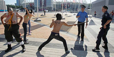 Nackt-Aktivistinnen in Kiew festgenommen 