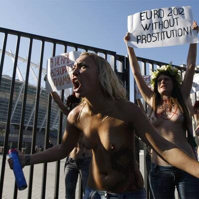 Heißer Protest gegen Prostitution bei der EURO