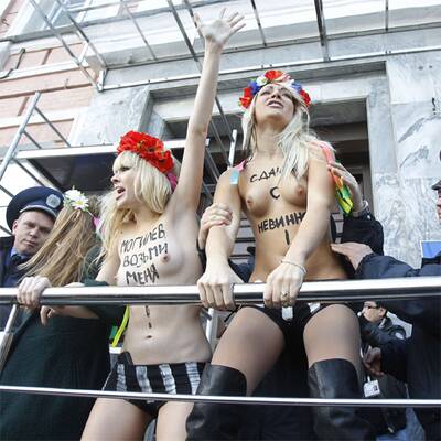 Nackter Protest gegen Wladimir Putin