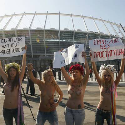 Heißer Protest gegen Prostitution bei der EURO
