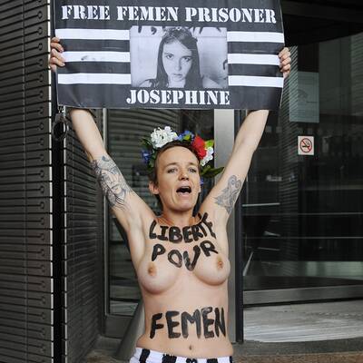 Nackt-Proteste in Brüssel