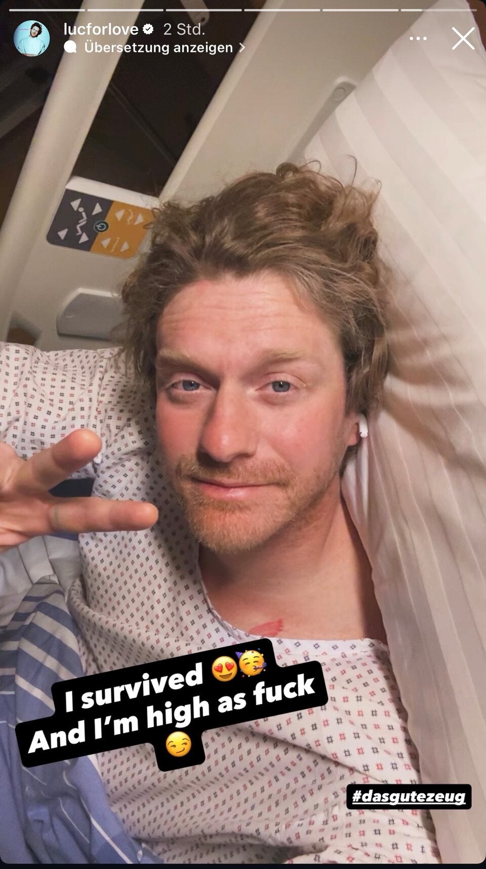 Lucas Fendrich meldet sich aus dem Krankenhaus.