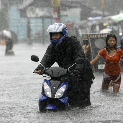 Land unter auf den Philippinen