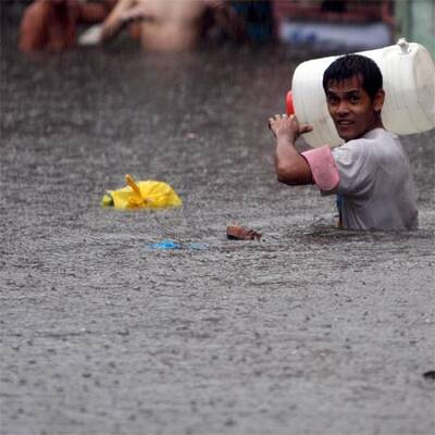 Land unter auf den Philippinen