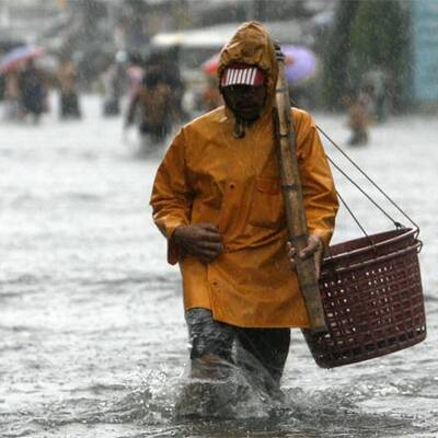 Land unter auf den Philippinen