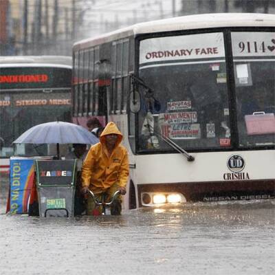 Land unter auf den Philippinen
