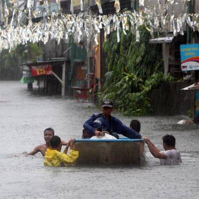Land unter auf den Philippinen