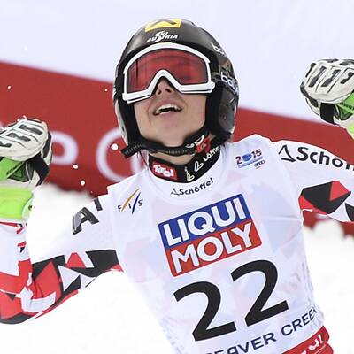 So jubelte Fenninger über Super-G-Gold