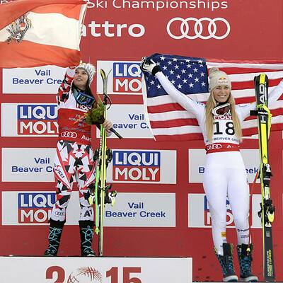 So jubelte Fenninger über Super-G-Gold