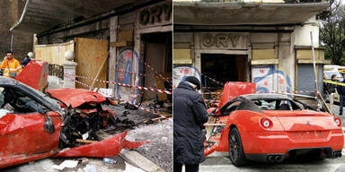 Garagenwärter schrottet sündteuren Ferrari