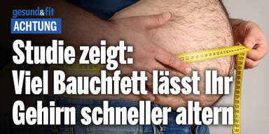 Studie zeigt: Viel Bauchfett lässt Ihr Gehirn schneller altern