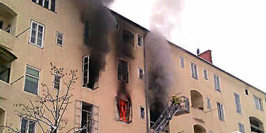 Bub nach Brand gerettet