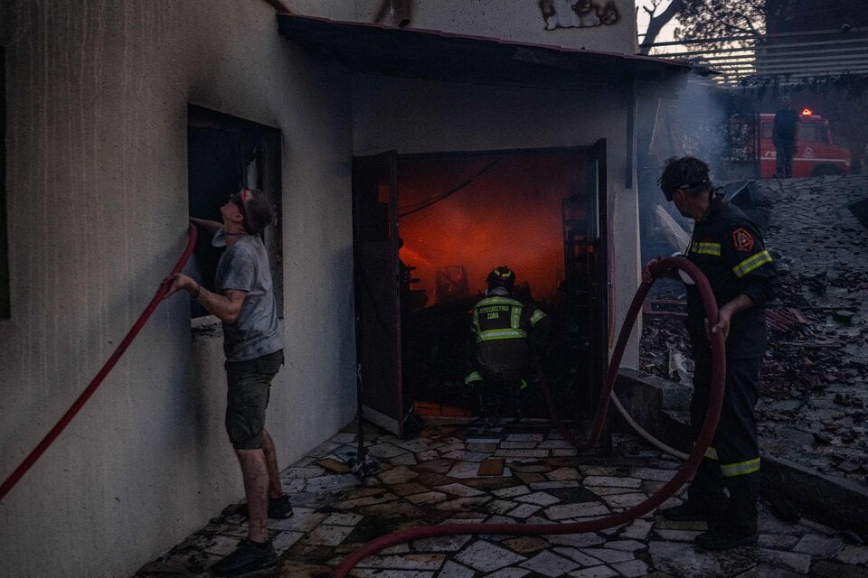 Wald- und Buschbrände in Griechenland