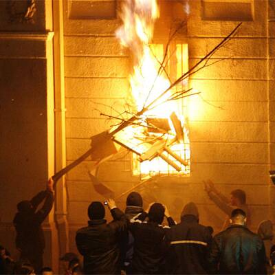 Wütende Menschenmenge