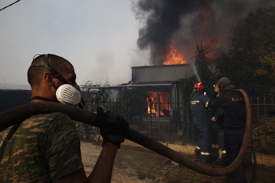 Wald- und Buschbrände in Griechenland