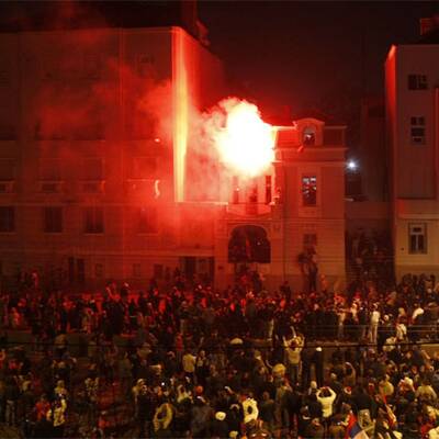 Wütende Menschenmenge