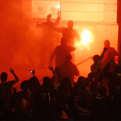 Wütende Menschenmenge