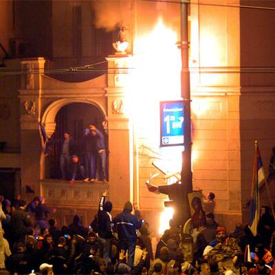 Wütende Menschenmenge
