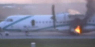 Air-Dolomiti-Maschine fängt Feuer in München