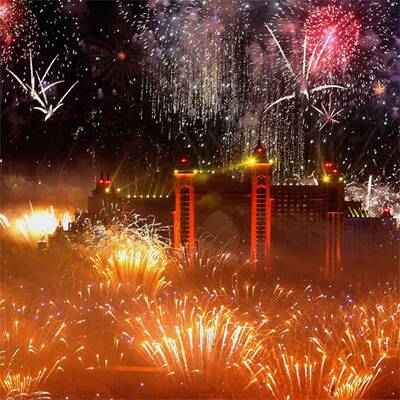 Größtes Feuerwerk der Welt in Dubai