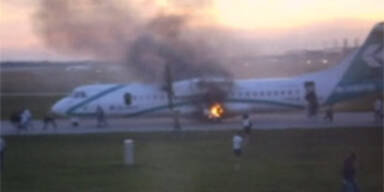 Air-Dolomiti-Maschine fängt Feuer in München