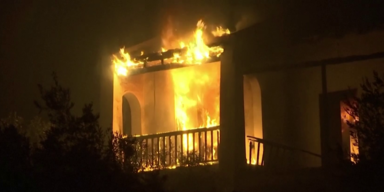 Haus in Flammen