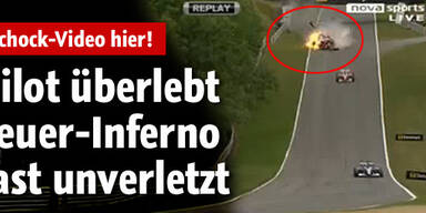 Pilot überlebt Feuer-Inferno