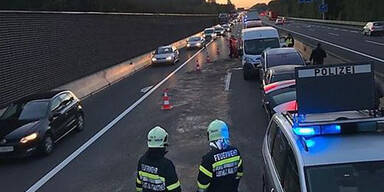 Massen-Crash auf der Autobahn A9