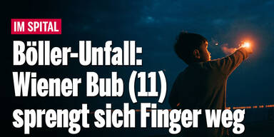 Böller-Unfall: Wiener Bub (11) sprengt sich Finger weg