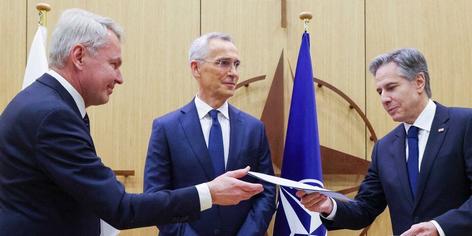 Pekka Haavisto, Antony Blinken, Jens Stoltenberg