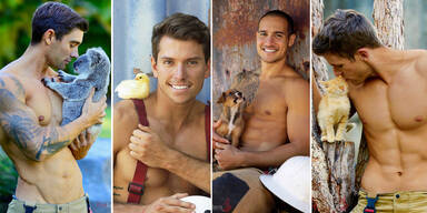 Feuerwehrkalender: Achtung, hier sind auch Tiere am Bild