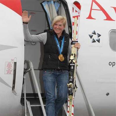 Andrea Fischbacher in Salzburg gelandet