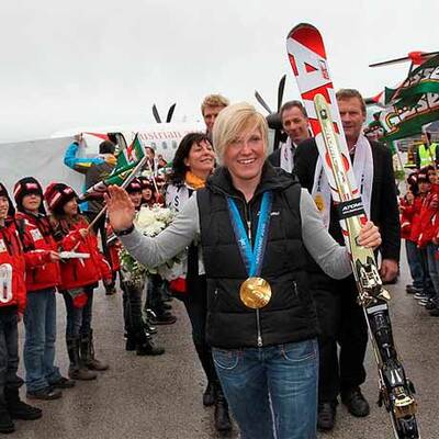 Andrea Fischbacher in Salzburg gelandet