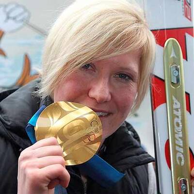 Andrea Fischbacher in Salzburg gelandet