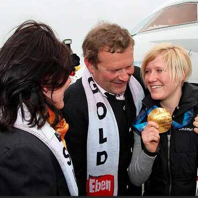 Andrea Fischbacher in Salzburg gelandet