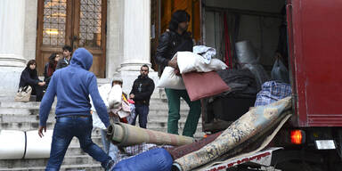 Flüchtlinge verlassen Akademie