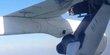 Passagier-Jet verliert Teil des Flügels 
