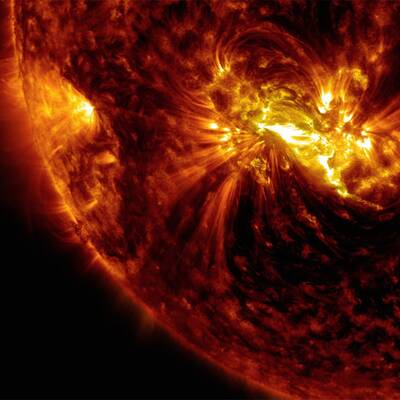 Vergleich: Sonnenfleck und Jupiter