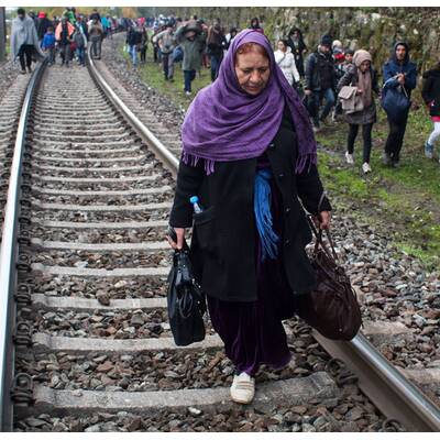 Flüchtlinge auf dem Weg nach Österreich