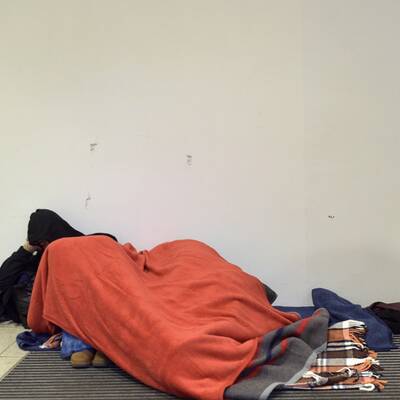 Flüchtlinge am Westbahnhof in Wien