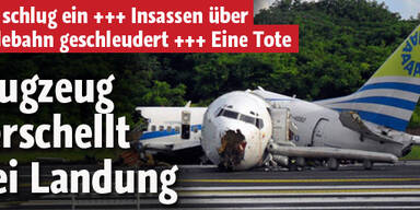 Blitz schlägt in Flugzeug ein - 1 Tote