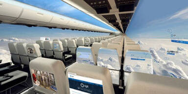 Flugzeuge mit riesigen OLED-Displays