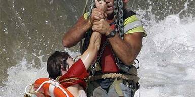 Bauarbeiter fischte Frau aus Fluss