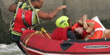 Bauarbeiter fischte Frau aus Fluss