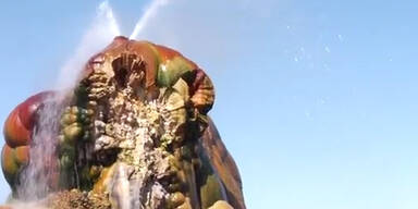 Spektakul&auml;r: Nevada&acute;s k&uuml;nstlicher Geysir